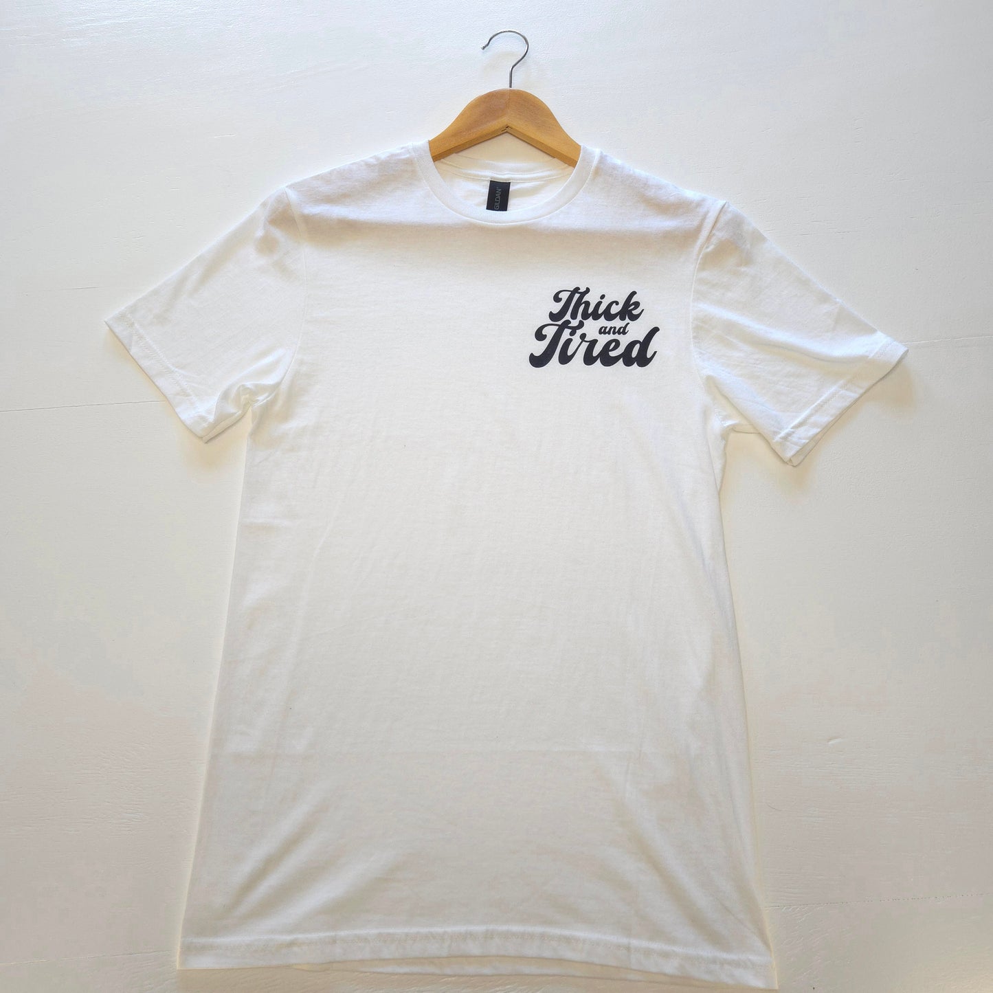 Thick and Tired screen print short sleeve tee
