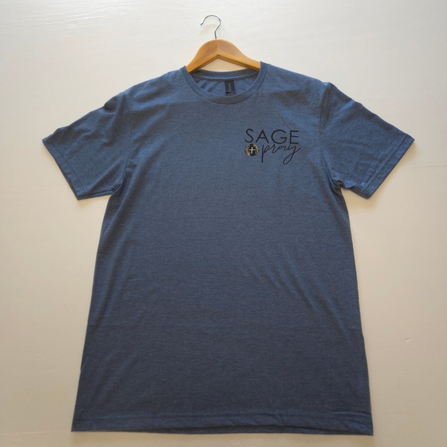 Sage + Pray logo screen print short sleeve tee