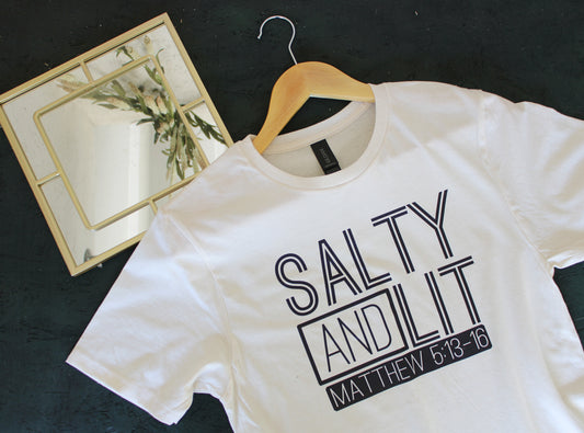 Salty & Lit screen print short sleeve tee